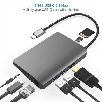 Концентратор типу 8 в 1 типу C.